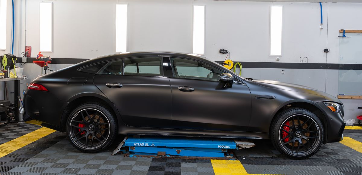The same GT 63 from the same spot, now a satin finish under stealth film